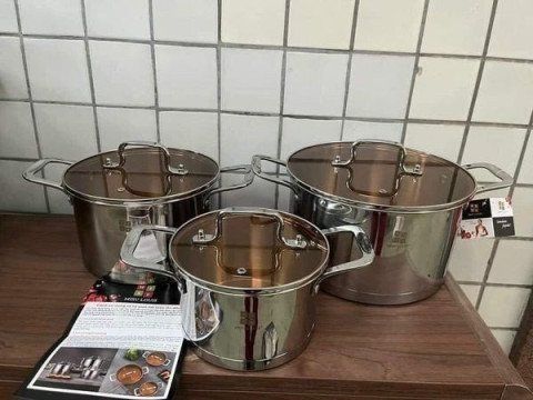 BỘ 03 NỒI MISU 05 ĐÁY HỘP ĐEN MẪU MỚI